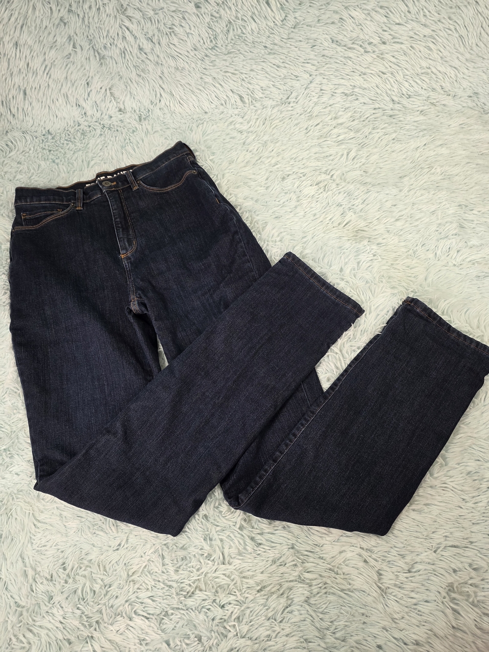 Eddie‎ Bauer Voyager High Rise Straight Jeans Dark Indigo T8